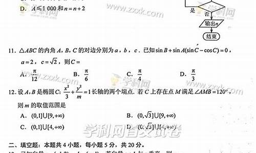 2017安徽高考数学试卷理科,高考数学2017安徽