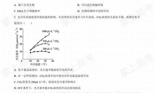 2016北京生物高考_2016年北京高考生物