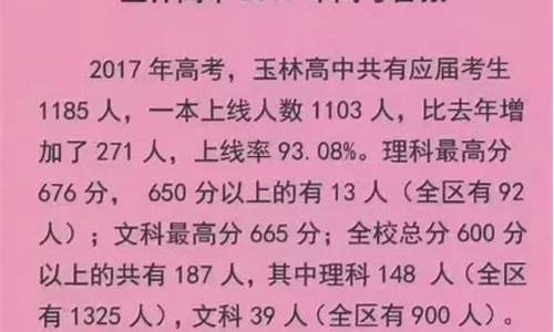 2016玉林高考状元_2020广西状元玉林高中